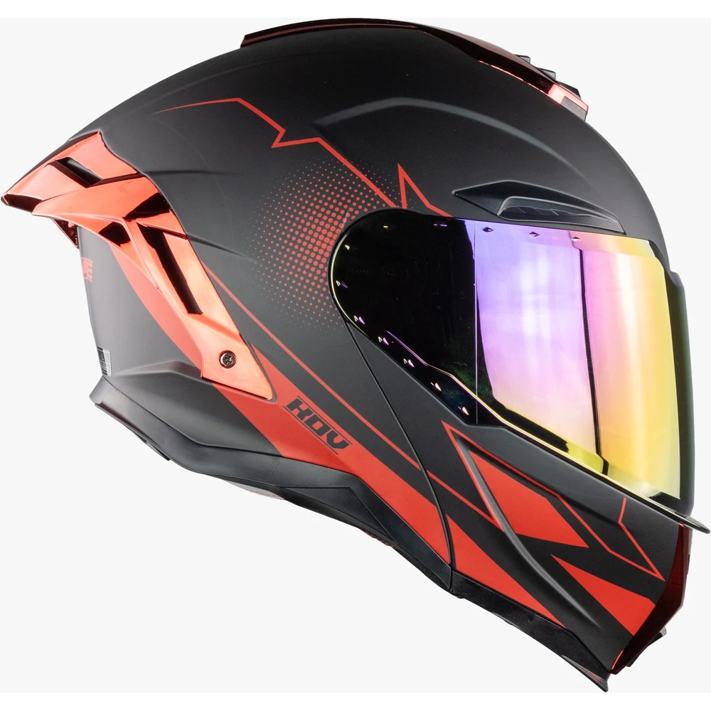 Casco KOV APOLO NEGRO Y ROJO ACTIVO