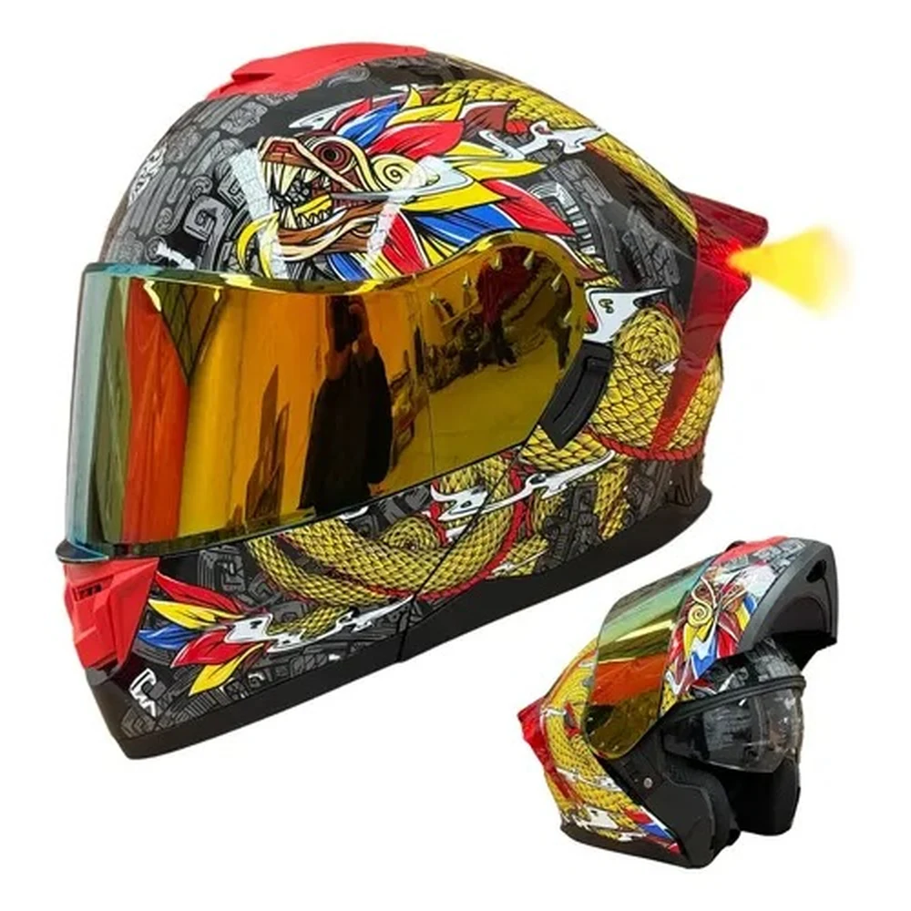 Casco KOV CERO QUETZALCOATL DORADO