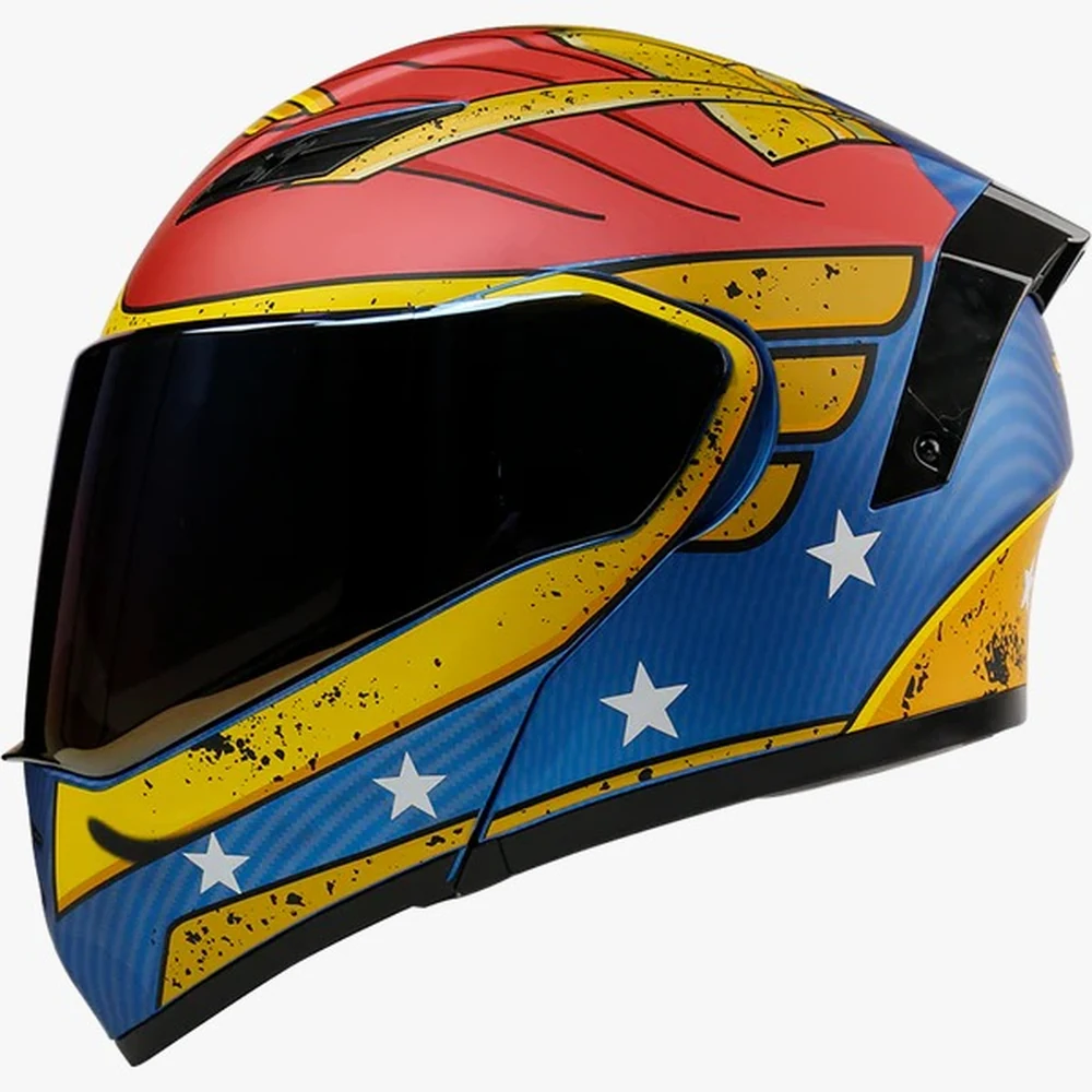 Casco KOV ESTELAR MUJER MARAVILLA ROJO