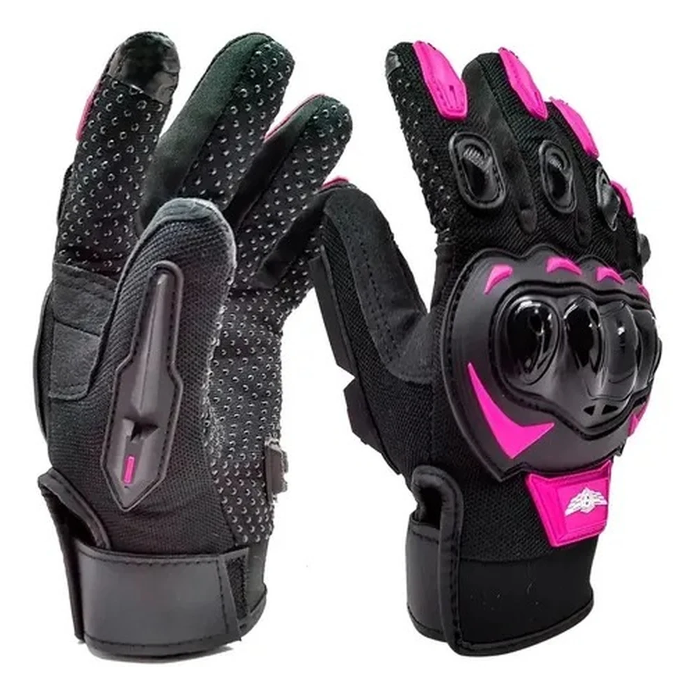 Guantes KOV ISP ELMT TOUCH NEGRO Y ROSA