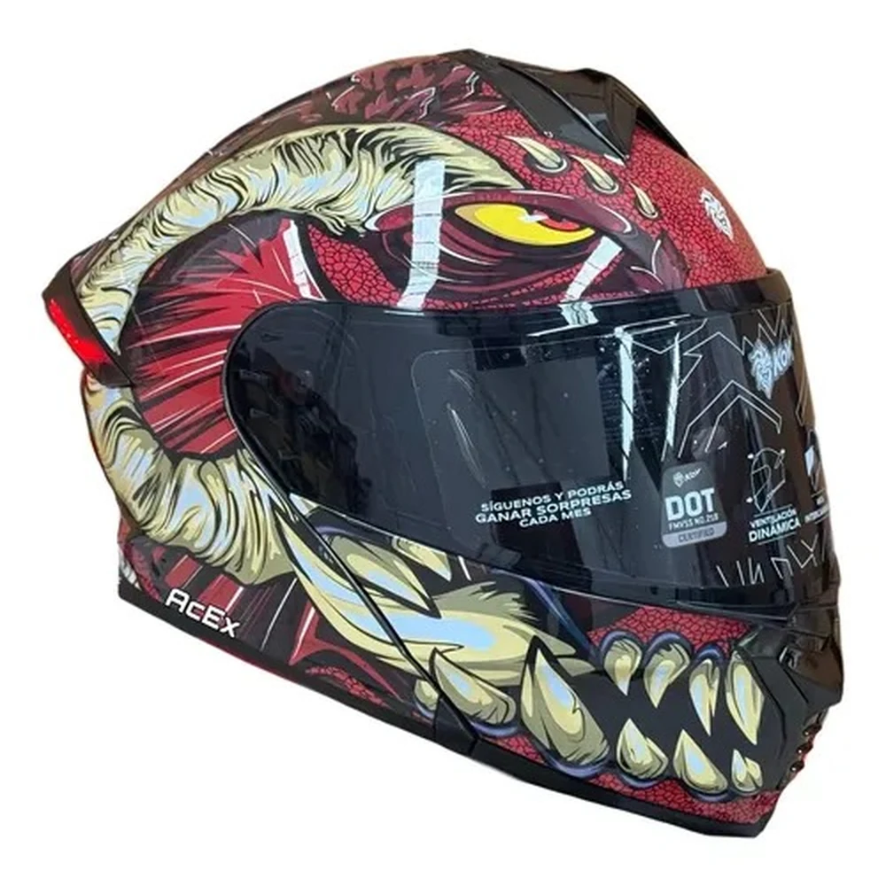 Casco KOV TRUENO CON LED INFERNO
