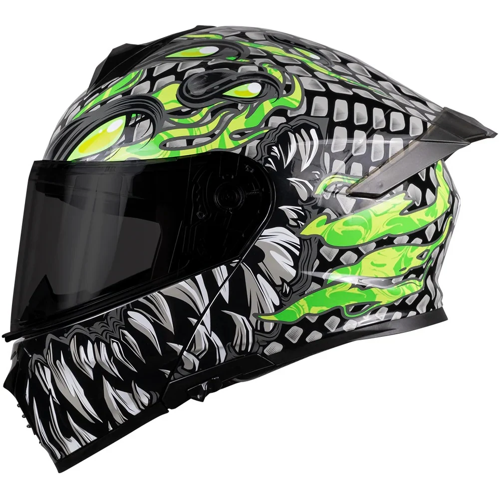 Casco KOV TRUENO ESCAMAS TOXICAS GRIS