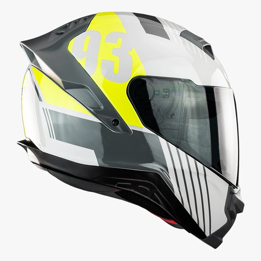 Casco X-KOV LOWEN SÓNICO GRIS Y NEÓN
