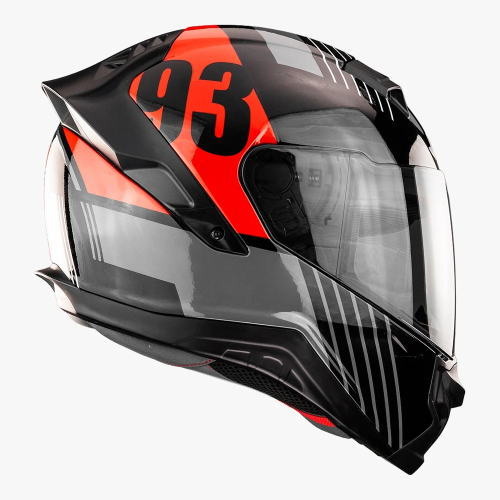 Casco X-KOV LOWEN SÓNICO NEGRO Y ROJO